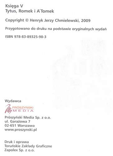 Tytus, Romek i A'Tomek - księga V - wyd 5 (2009)
