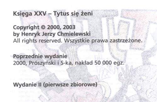 Tytus, Romek i A'Tomek - księga XXV - wyd 2 (2003)