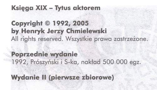 Tytus, Romek i A'Tomek - księga XIX - wyd 2 (2005)